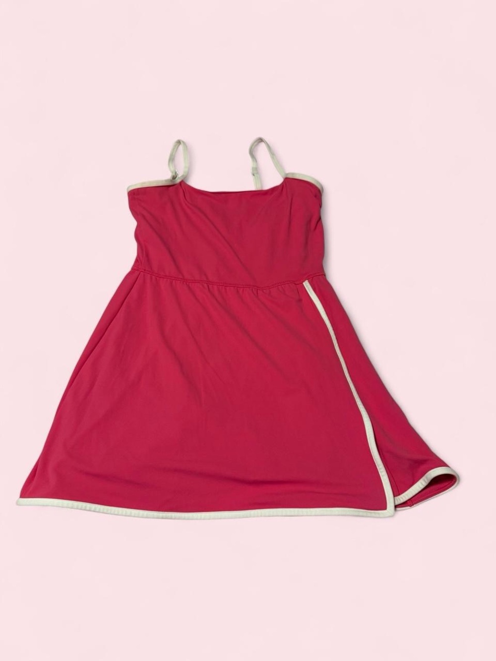 all in motion Bright Pink Mini Dress with white Trim